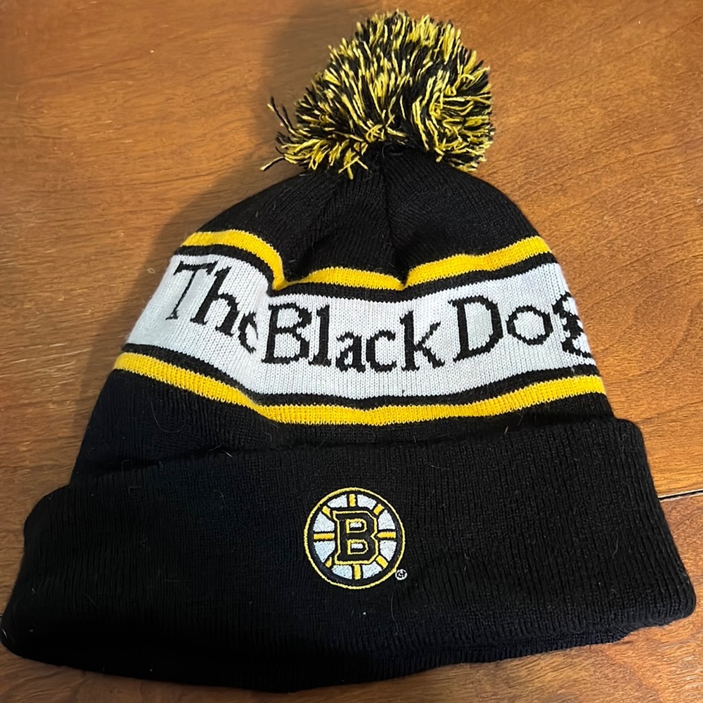 The Black dog bruins winter hat